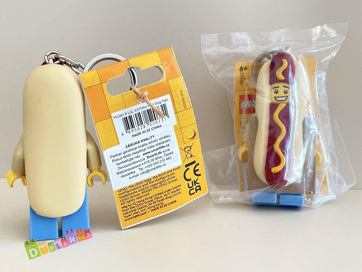 Lego 5005705 svíticí klíčenka - Světlo na klíče – Chlapík převlečený za párek v rohlíku
