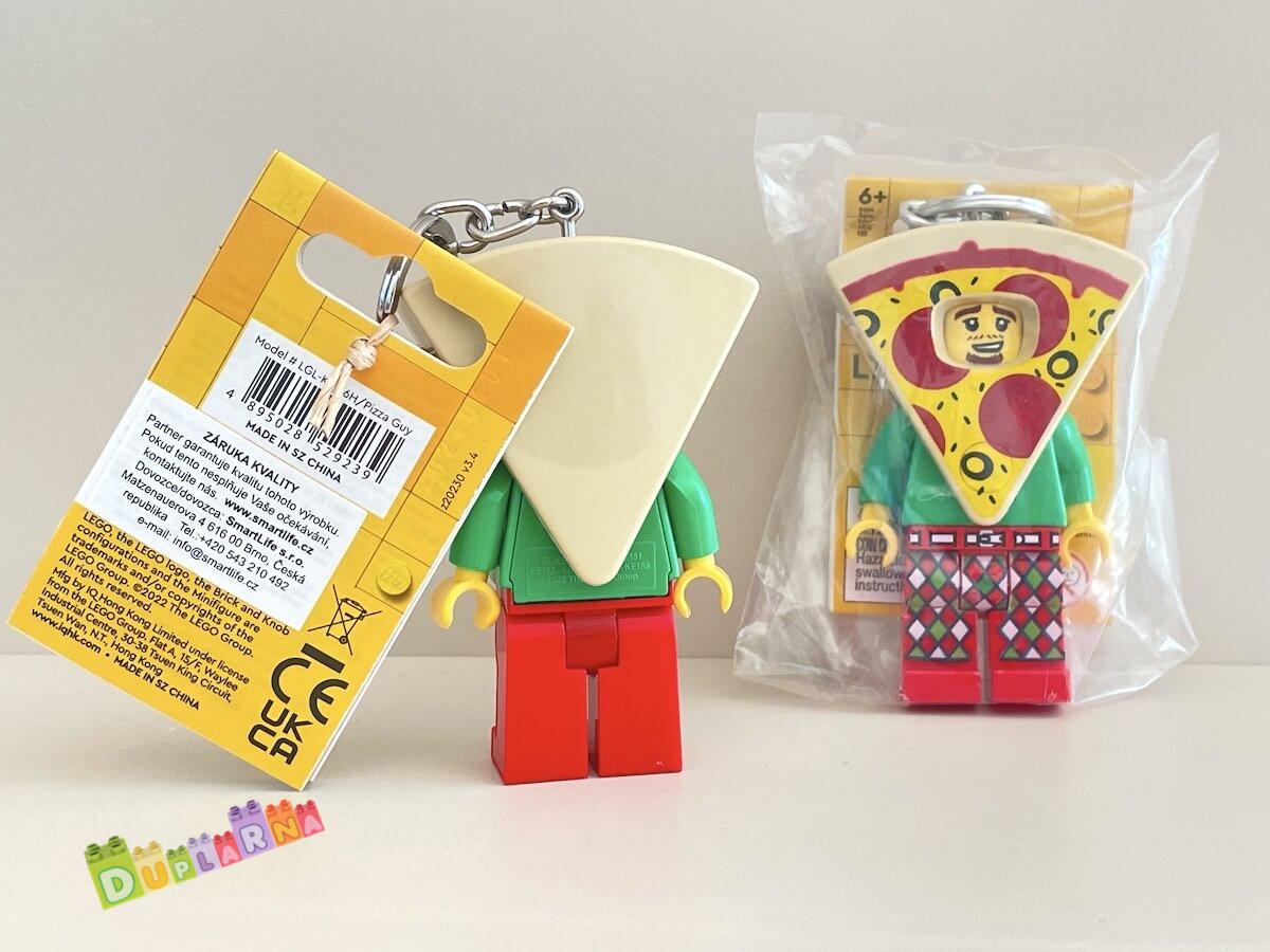 Lego 5005705 svíticí klíčenka - Světlo na klíče – Chlapík převlečený za Pizza