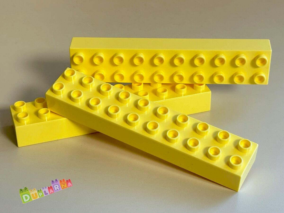 Lego Duplo - kostky 2x10 žlutá nová