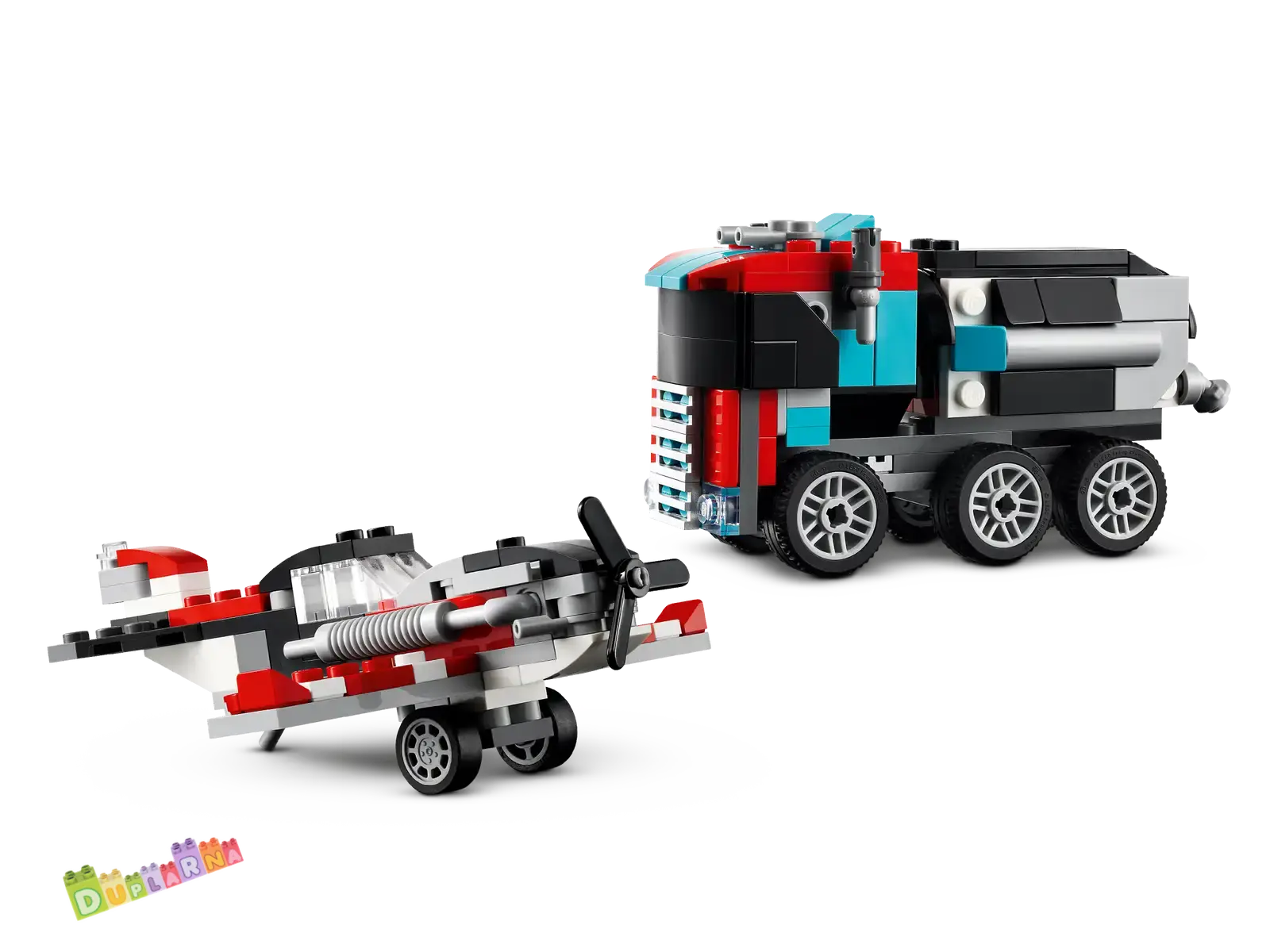 Lego Creator 31146 - Náklaďák s plochou korbou a helikoptéra