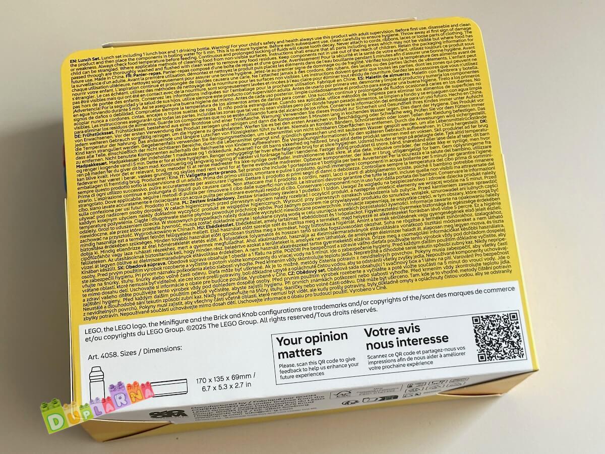 Lego BOX svačinový + láhev