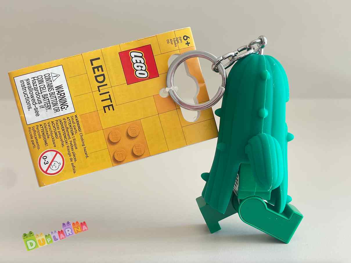 Lego svíticí klíčenka - Světlo na klíče – Kaktus