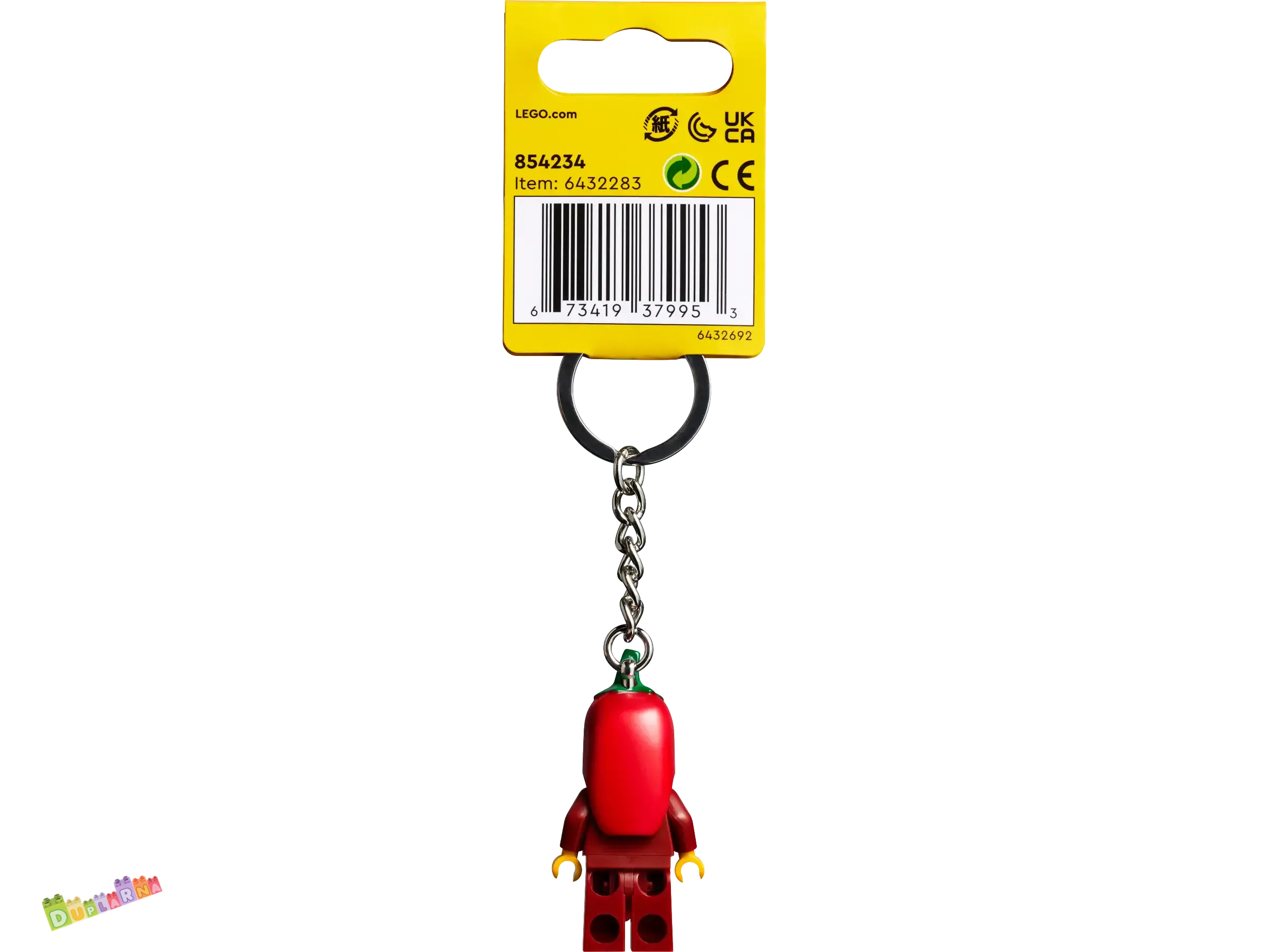 Lego 854234 klíčenka - Přívěsek na klíče – Dívka v kostýmu chilli papričky