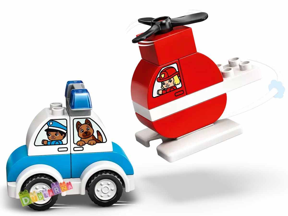 Lego Duplo 10957 - Hasičský vrtulník a policejní auto
