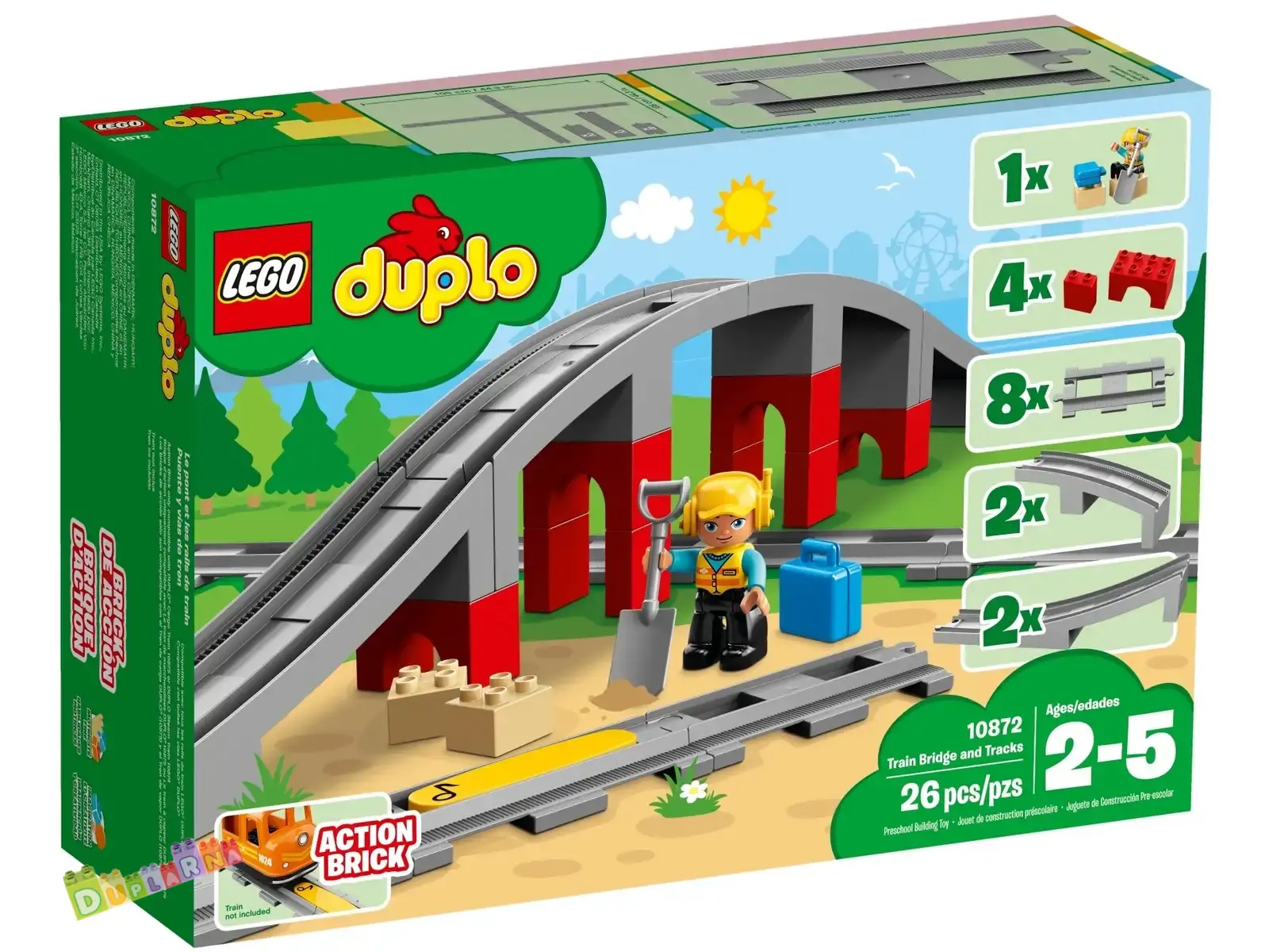 Lego Duplo 10872 - Doplňky k vláčku most a koleje