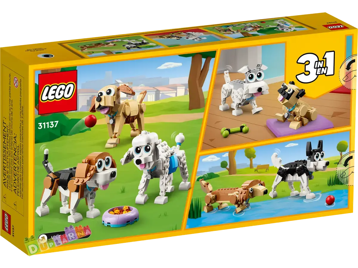 LEGO Creator 31137 - Roztomilí pejsci 3v1