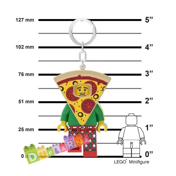 Lego 5005705 svíticí klíčenka - Světlo na klíče – Chlapík převlečený za Pizza
