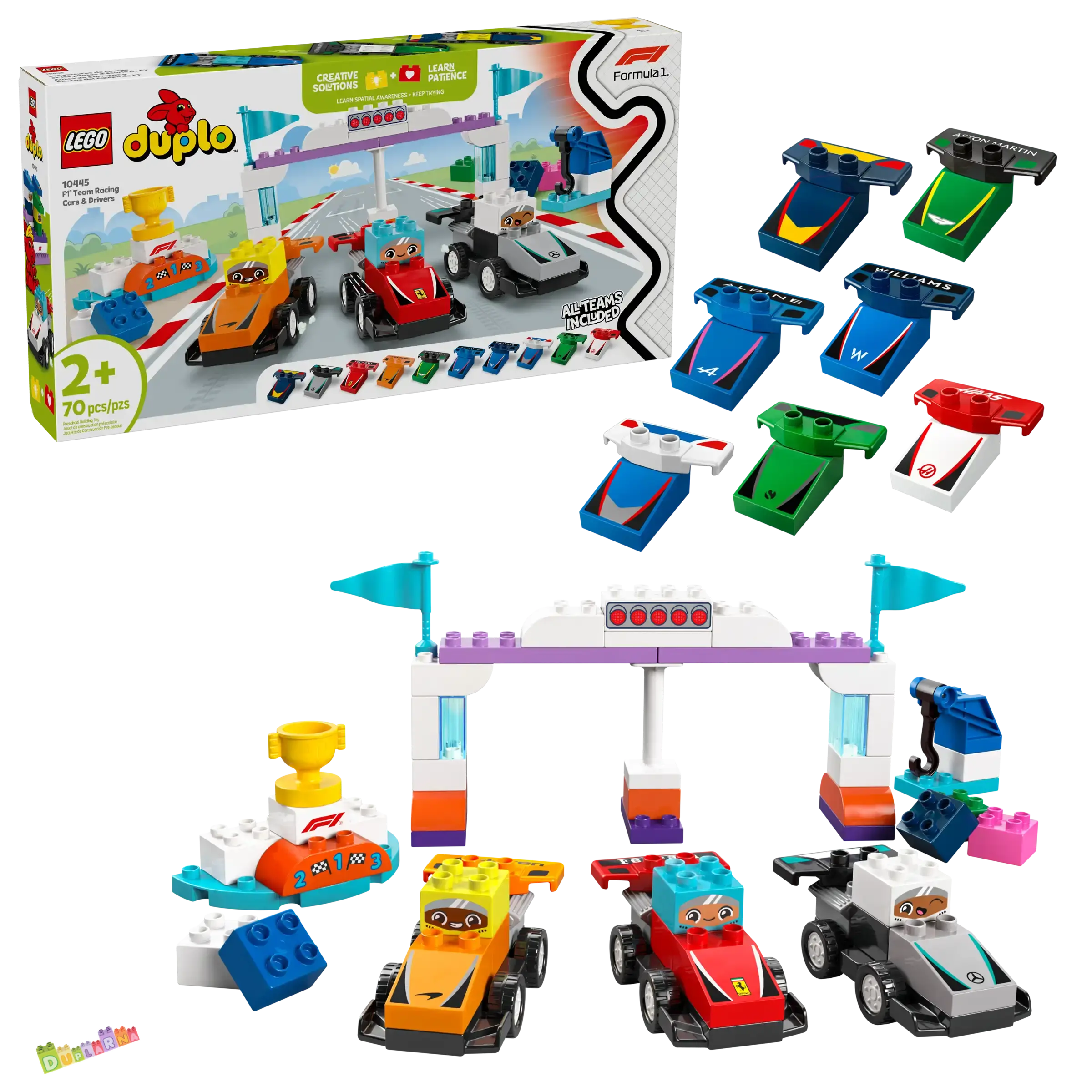 Lego Duplo 10445 - Závodní auta a řidiči týmu F1