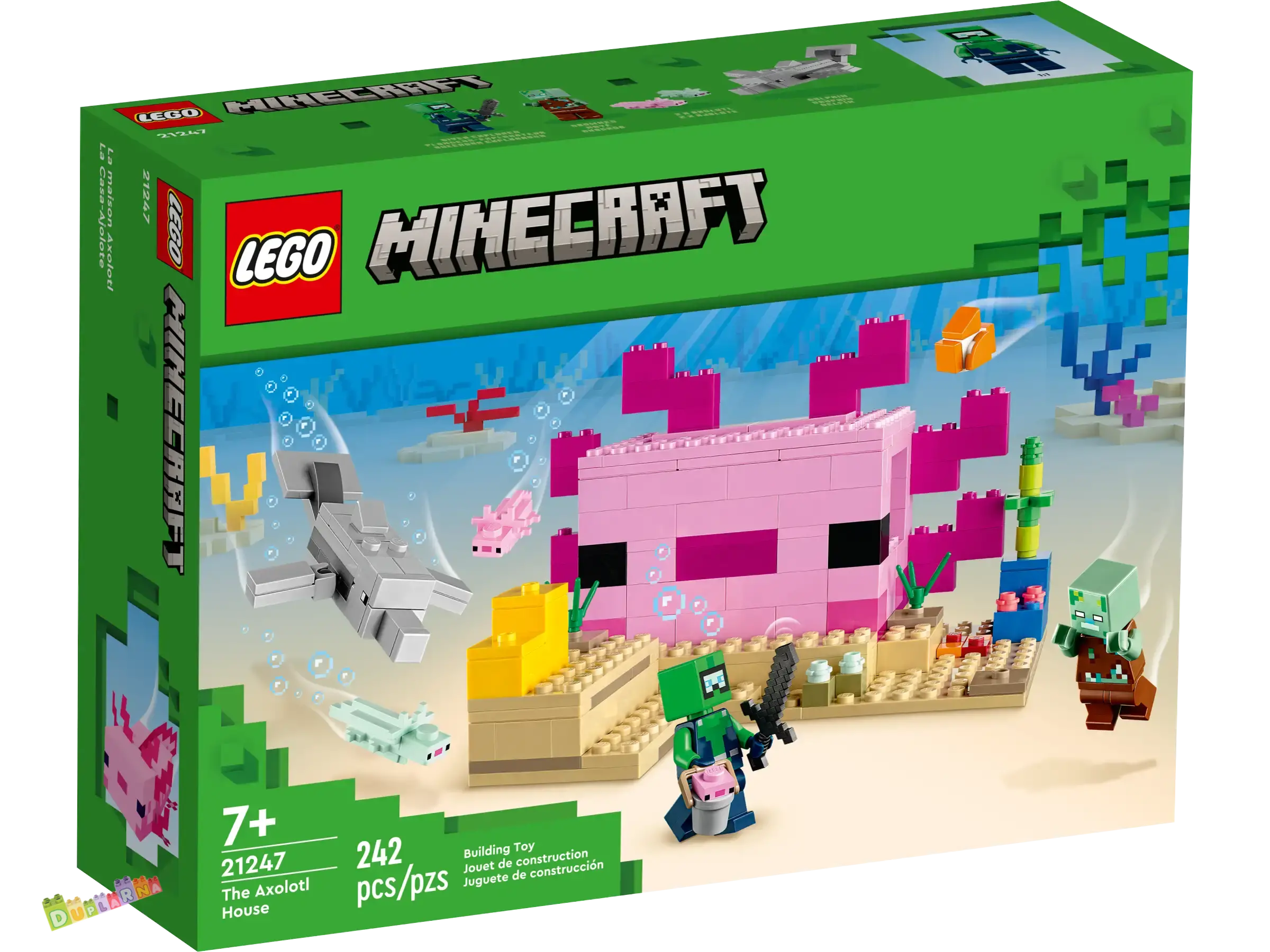 Lego Minecraft 21247 - Domeček axolotlů