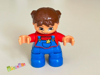 Lego Duplo Dítě - hnědovlasá holčička / modré kalhoty