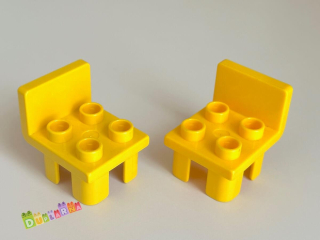 Lego Duplo Židle / židlička žlutá hranatá