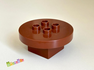 Lego Duplo stolek / stůl kulatý hnědý