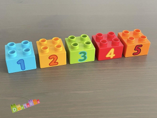 Lego Duplo Kostky s čísly, čísla 1-5