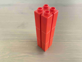 Lego Duplo Sloup / Stojan z kostek červený 