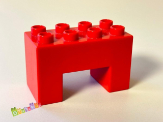 Lego Duplo most - hranatý červený / podpěra pod most 