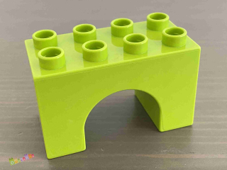 Lego Duplo most - kulatý světle zelený / podpěra pod most 