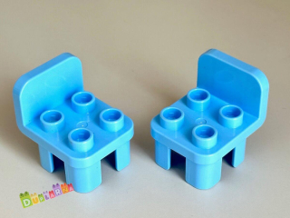 Lego Duplo Židle / židlička světle modrá