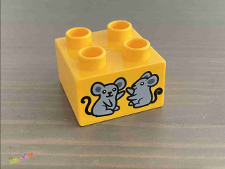 Lego Duplo - Kostka s potiskem - myši