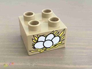 Lego Duplo - Kostka s potiskem - vajíčka