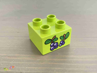 Lego Duplo - Kostka s potiskem - borůvky