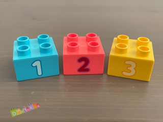 Lego Duplo Kostky s čísly, čísla 1-3