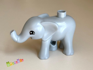 Lego Duplo Slon - slůně světle šedé (nový typ)