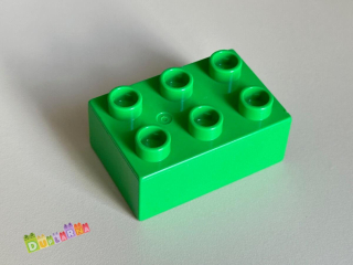 Lego Duplo Kostka / kostky 2x3 zelená