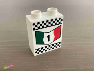 Lego Duplo - Kostka s potiskem - Cars italská vlajka