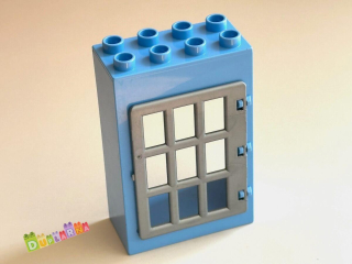 Lego Duplo dveře světle modré s mříží