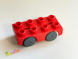 Lego Duplo vozík / podvozek červený