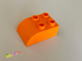 Lego Duplo Kostka 2x3 zaoblená oranžová