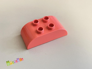 Lego Duplo Kostka 2x4 zaoblená korálová