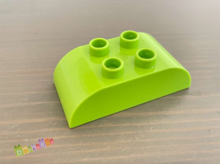 Lego Duplo Kostka 2x4 zaoblená limetková