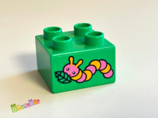 Lego Duplo - Kostka s potiskem - červ