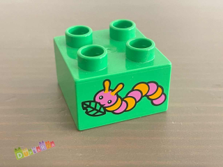 Lego Duplo - Kostka s potiskem - červ