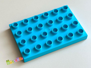 Lego Duplo - deska / podložka - kostky 4x6 tyrkysová