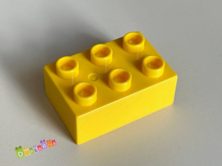 Lego Duplo Kostka / kostky 2x3 žlutá