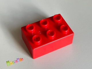 Lego Duplo Kostka / kostky 2x3 červená