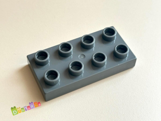 Lego Duplo Kostka 2x4 placatá šedá