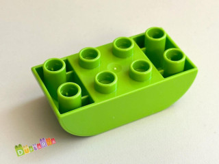 Lego Duplo Kostka 2x4 limetková zaoblená obrácená