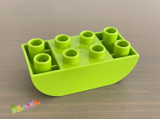 Lego Duplo Kostka 2x4 limetková zaoblená obrácená