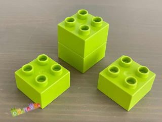 Lego Duplo - Kostka / kostky 2x2 limetková