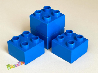 Lego Duplo - Kostka / kostky 2x2 modrá