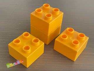 Lego Duplo - Kostka / kostky 2x2 světle oranžová
