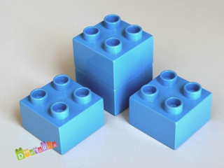 Lego Duplo - Kostka / kostky 2x2 světle modrá