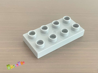 Lego Duplo Kostka 2x4 placatá světle šedá