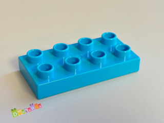 Lego Duplo Kostka 2x4 placatá tyrkysová