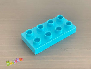 Lego Duplo Kostka 2x4 placatá tyrkysová