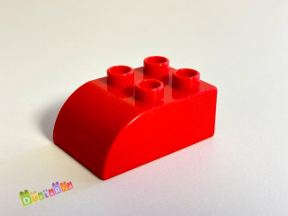 Lego Duplo Kostka 2x3 zaoblená červená