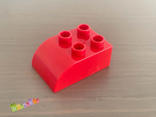 Lego Duplo Kostka 2x3 zaoblená červená